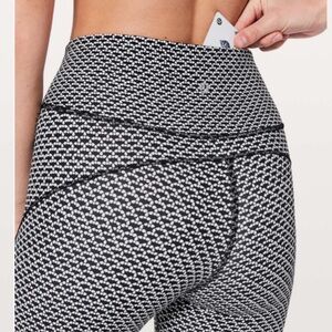 Lululemon Athletica Black and White Patterned Leggings